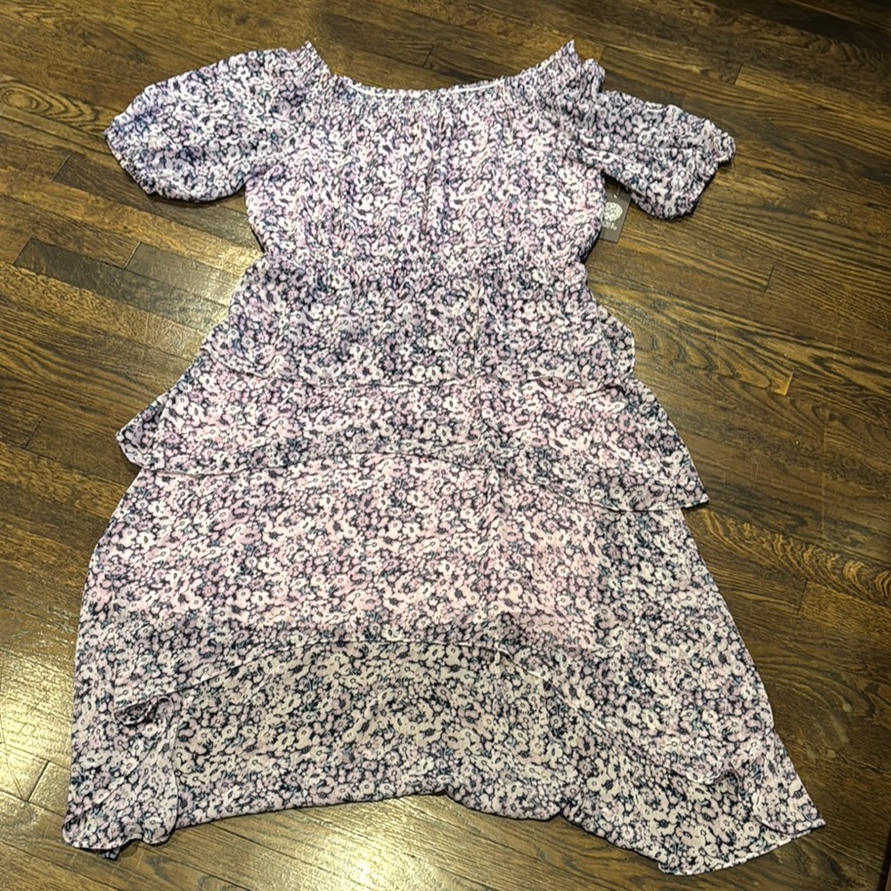 Vince Camuto floral off the shoulder dress